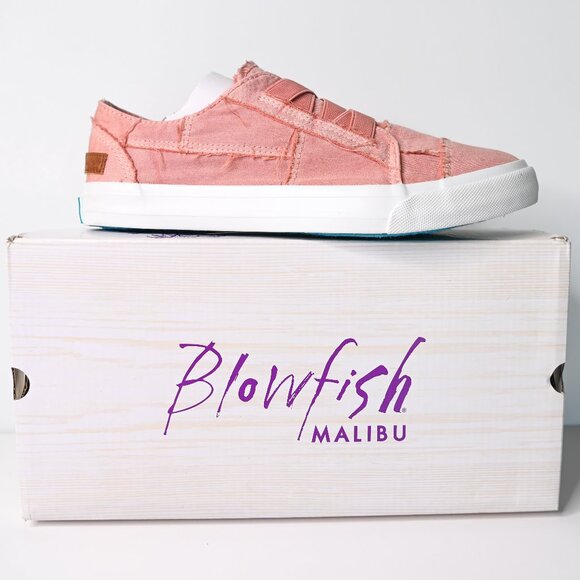 BLOWFISH MALIBU Women's Pink Marley Slip On Washed Canvas Sneaker - Size 10 - Picture 1 of 13